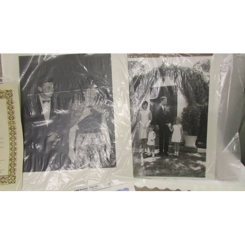 3298 - Various photographs and ephemera relating to JFK from the Robert L White collection.