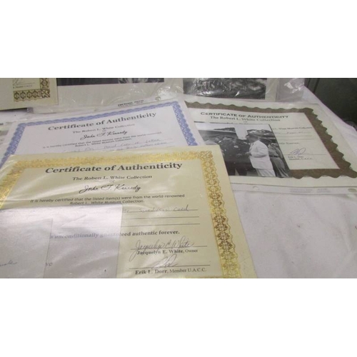 3298 - Various photographs and ephemera relating to JFK from the Robert L White collection.