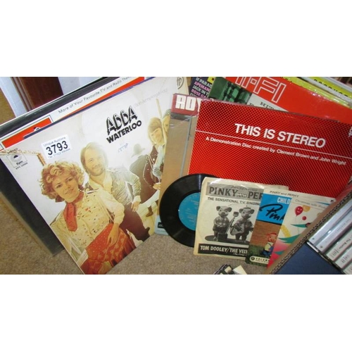 3793 - A good collelction of 60's hi-fi test records, sound effects and 60/70's pop/rock including Pinky & ... 