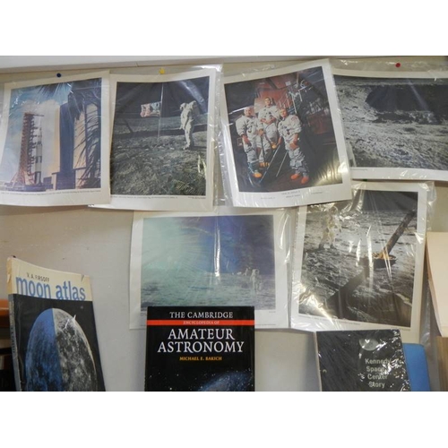 3809 - A huge mixed lot of space related memorabilia including Apollo, books, videos, slides, photographs e... 