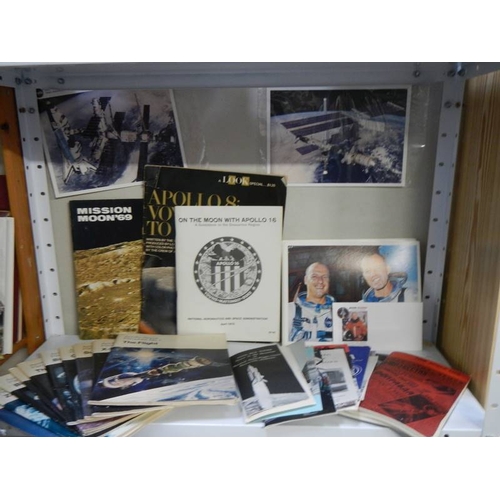 3809 - A huge mixed lot of space related memorabilia including Apollo, books, videos, slides, photographs e... 