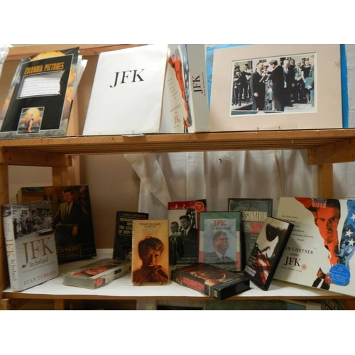 3810 - A massive lot of JFK related items including photographs, posters, books, videos, slides, newspapers... 