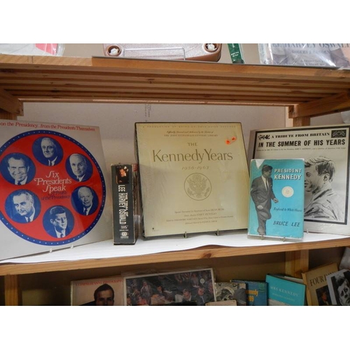 3810 - A massive lot of JFK related items including photographs, posters, books, videos, slides, newspapers... 