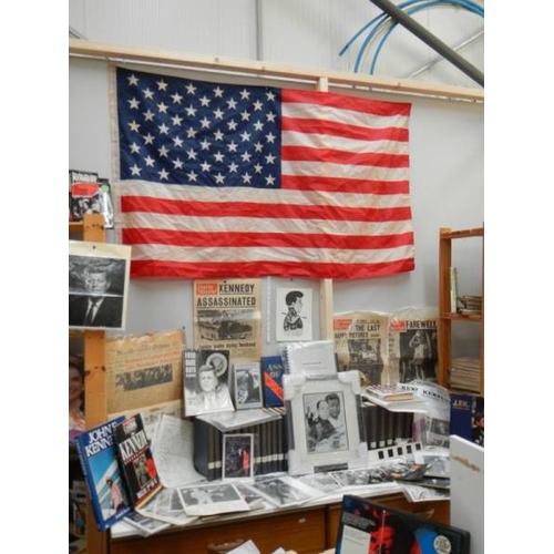 3810 - A massive lot of JFK related items including photographs, posters, books, videos, slides, newspapers... 