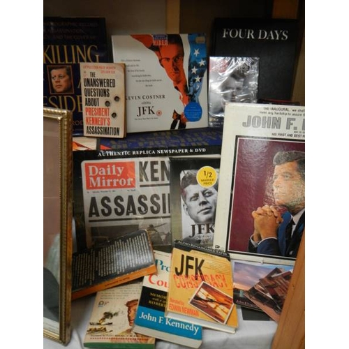 3810 - A massive lot of JFK related items including photographs, posters, books, videos, slides, newspapers... 