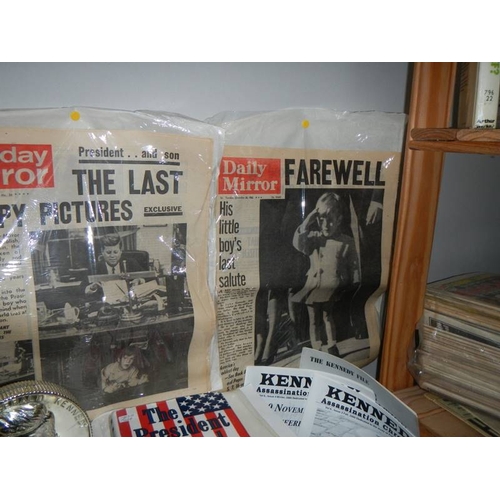 3810 - A massive lot of JFK related items including photographs, posters, books, videos, slides, newspapers... 