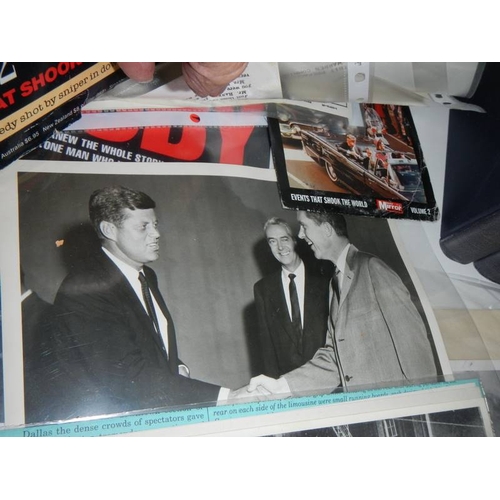 3810 - A massive lot of JFK related items including photographs, posters, books, videos, slides, newspapers... 