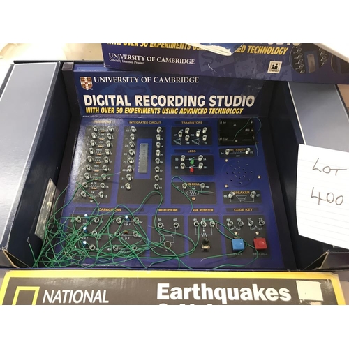 400 - A University of Cambridge digital recording studio and a sealed National Geographic earthquakes and ... 