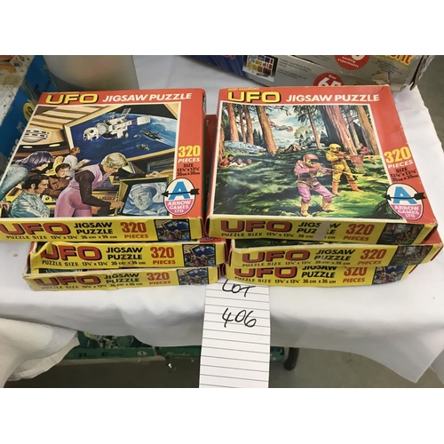 406 - 6 vintage UFO jigsaws, completeness unknown