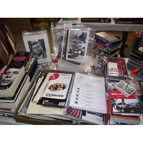 471 - A large selection of books, press photos, printed ephemera, videos etc of JFK, Kennedy