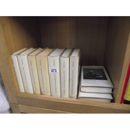 473 - A quantity of electricity books and quantity of volumes of Michael Faradays experimental research in... 