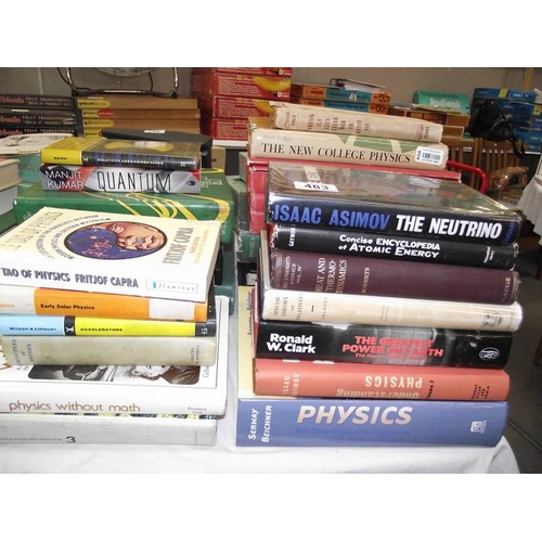 483 - A good selection of books on physics and science