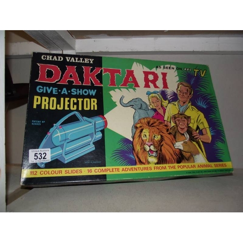 532 - A Chad Valley 'Daktari' give-a-show projector, complete in box