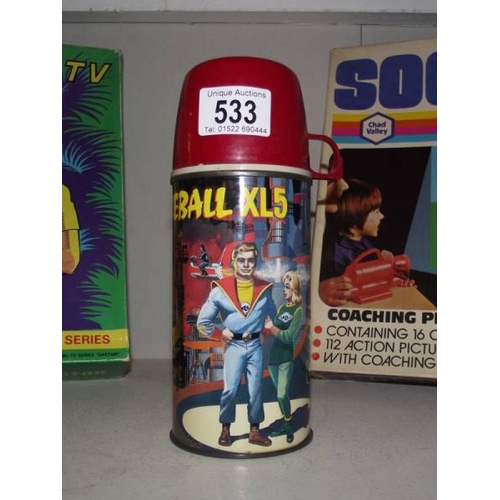 533 - A 1960's Fireball-XL5 thermos flask