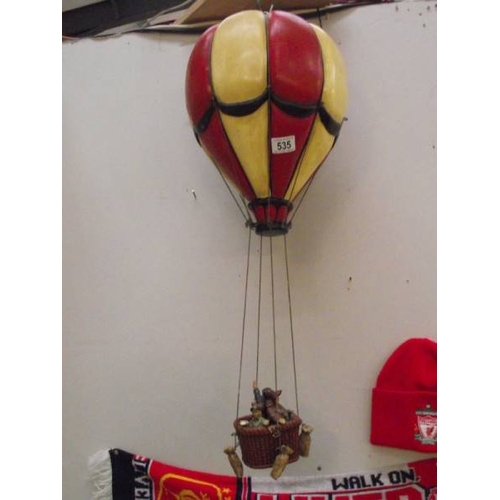 535 - A large vintage style hot air balloon ornament.