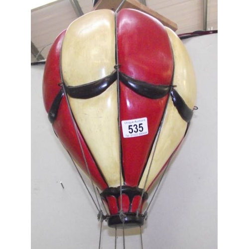 535 - A large vintage style hot air balloon ornament.