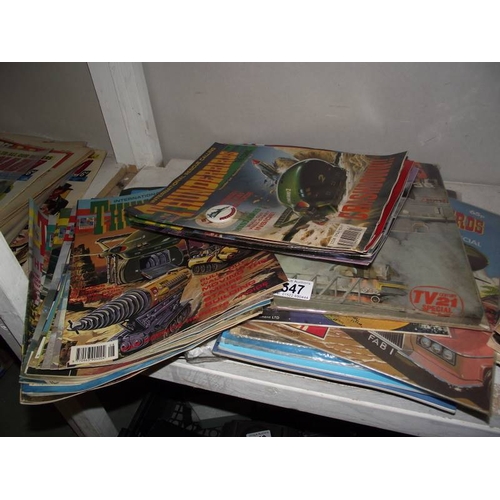 547 - A quantity of Thunderbirds magazines.