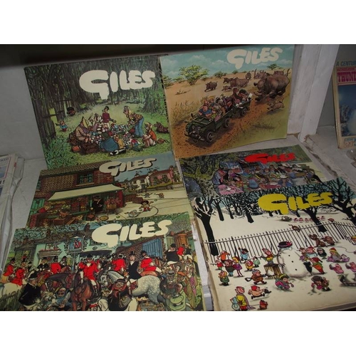 548 - A quantity of Giles books and an Andy Capp book.