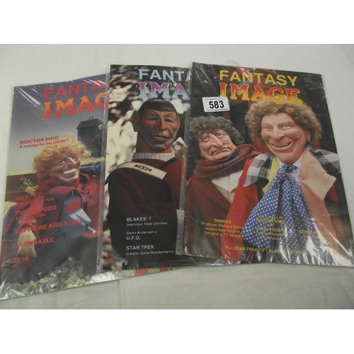 583 - 3 copies of Fantasy Image: Doctor Who, The Avengers, Star Trek, Thunderbirds etc.