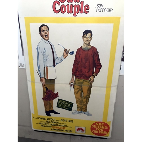 617 - A 3 part laminated 'The Odd Couple' film poster (combined size 40'' x 80'')