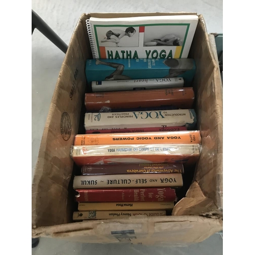 619 - A large quantity of books & videos on yoga