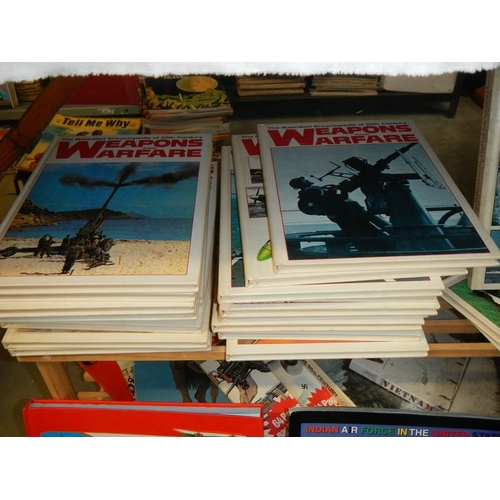79 - A good lot of books on weapons and warfare.