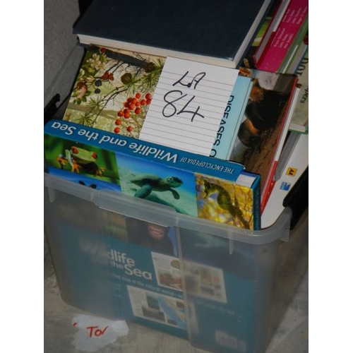 84 - A box of assorted books including wildlife.