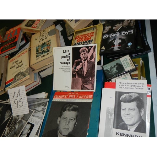 95 - A mixed lot of books, newspapers, photographs etc., relating to JFK.
