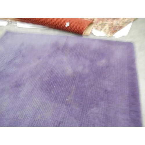 525 - 7 rugs in good condition, Brown, purple flowers 205 x 145 cm, Red dot 130 x 170 cm, Purple 140 x 160... 