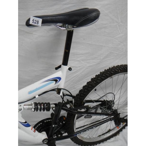 528 - A Viper Reflex bicycle duel suspension geared mountain bike.