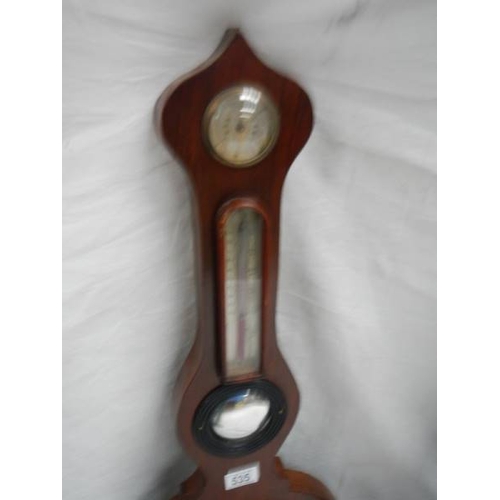 535 - 3 Victorian banjo barometers in need of restoration.