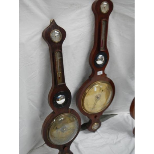 535 - 3 Victorian banjo barometers in need of restoration.