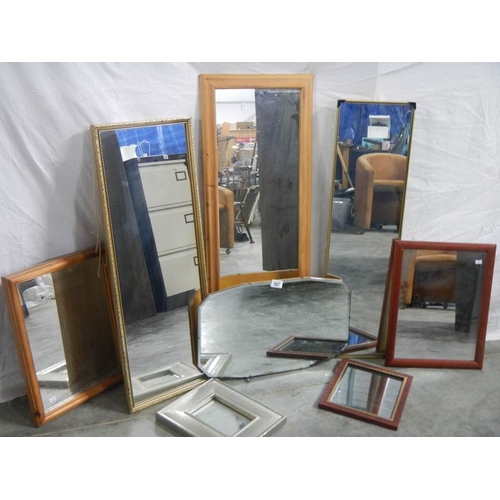 587 - 8 various sized mirrors, some new.