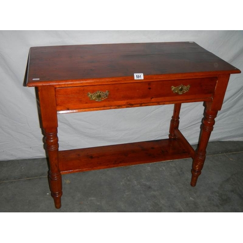 591 - An antique pine wash stand, 91 x 73 x 44 cm.