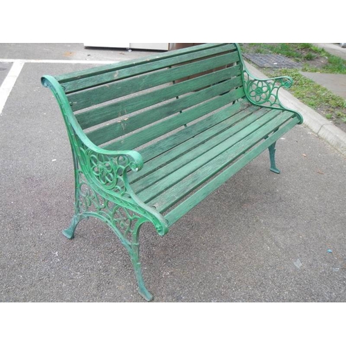 667 - A cast iron bench.