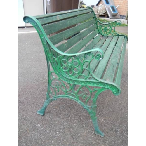 667 - A cast iron bench.