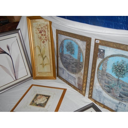 679 - A good lot of furnishing prints etc.,