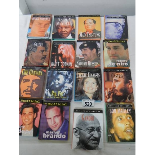 520 - 16 small books being biographies of famous people.