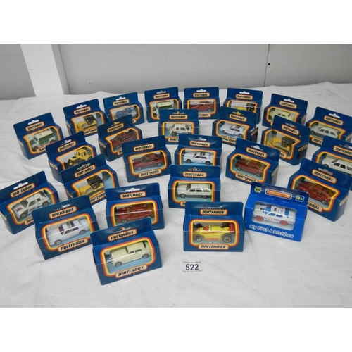 522 - 26 mint and boxed Matchbox model vehicles.