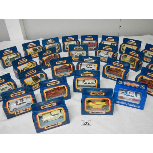 522 - 26 mint and boxed Matchbox model vehicles.