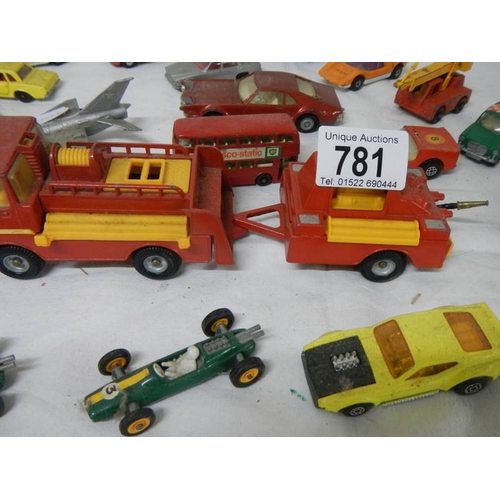 781 - Approximately 28 play worn die cast models.