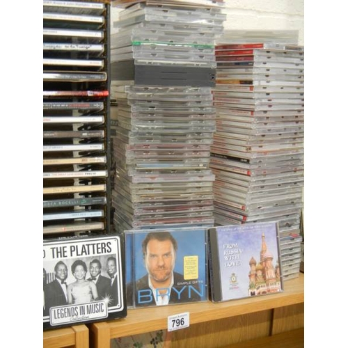 796 - A quantity of CD's and rack.