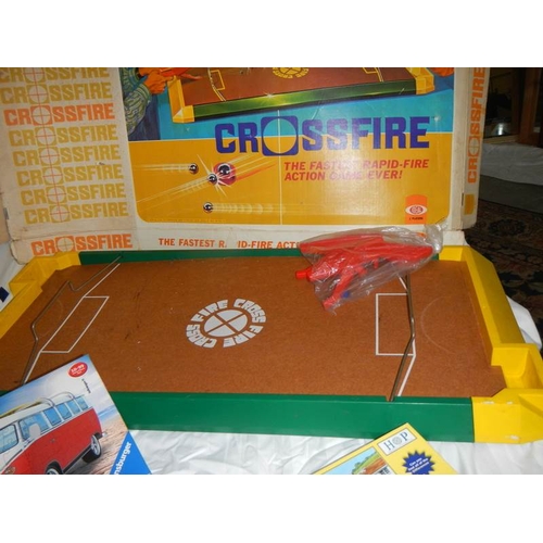 802 - An old Crossfire game, jigsaw puzzles etc.,