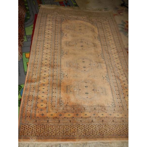 811 - A road layout rug 100 x 200 cm, a red rug 120 x 60 cm and a Chinese rug 160 x 100 cm.