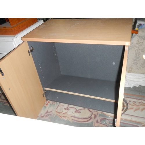 820 - A 2 door teak office cabinet.