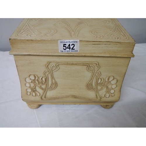 542 - A good quality Macintosh style jewellery box, 24 cm 2ide, 20 cm deep, 20 cm high.