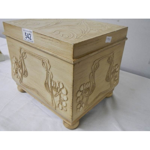 542 - A good quality Macintosh style jewellery box, 24 cm 2ide, 20 cm deep, 20 cm high.