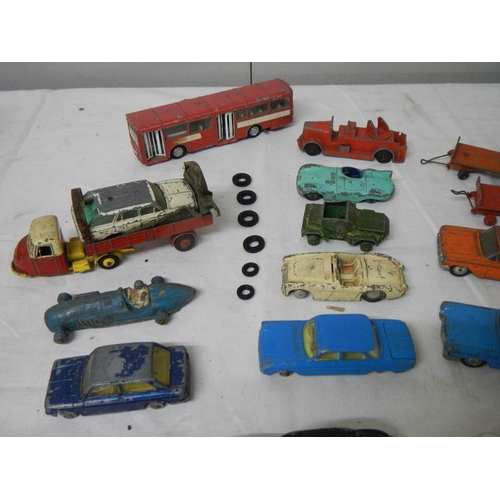 548 - A quantity of Playworn Dinky, Matchbox, Lone Star, Budgie die cast toys.