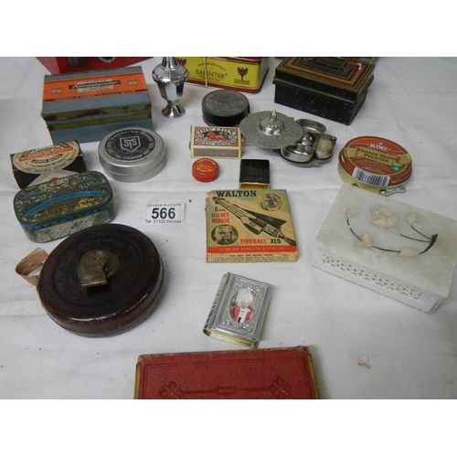 566 - An interesting lot including advertising items, boxes, Book of Common Prayer etc.,