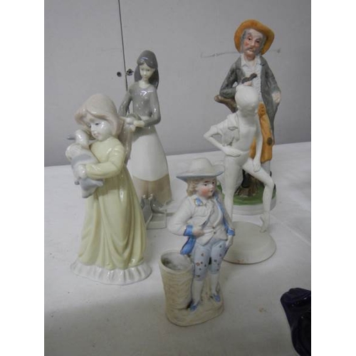 568 - A good lot of assorted figures including Coalport bisque Royal Ballet figure, 7 in total.